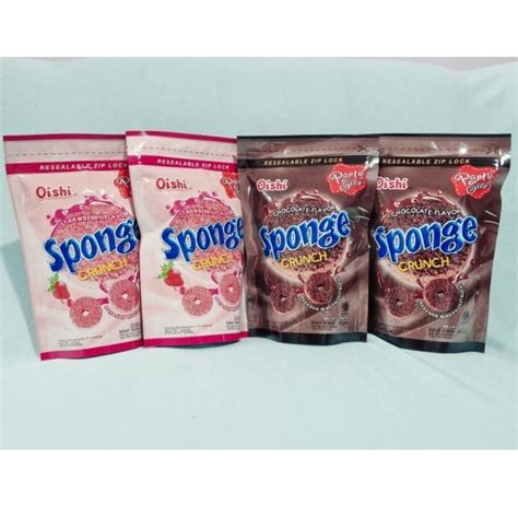 Jual Oishi Sponge Crunch Coklat Stroberi Gr Shopee Indonesia