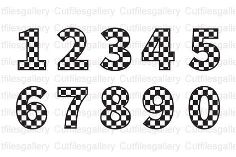 Checkered Number Svg Racing Number Svg Graphic By Cutfilesgallery