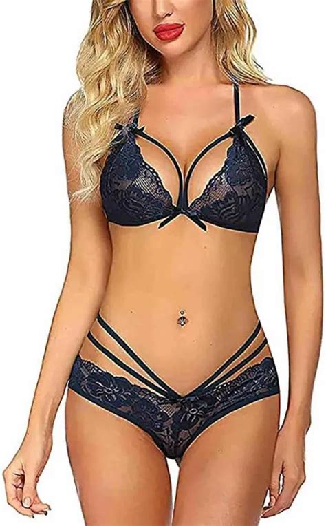 Buy Zxs Style Women Blue Bikini Set With Soft Lace Online At Best Prices In India Jiomart