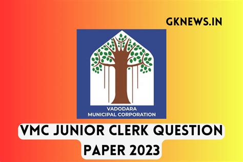 Vmc Junior Clerk Question Paper Final Answer Key