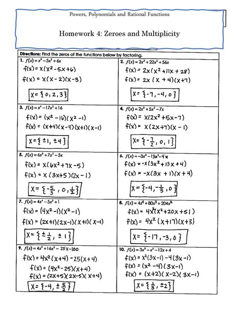 Unit 5 Polynomial Functions Homework 3 Answer Key Gina Wilson All