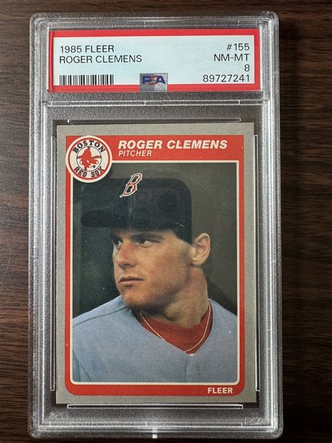 Fleer Roger Clemens Boston Red Sox Rc Rookie Nm Mt Psa