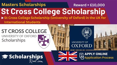 St Cross College Scholarship 2024 UK (University of Oxford ...