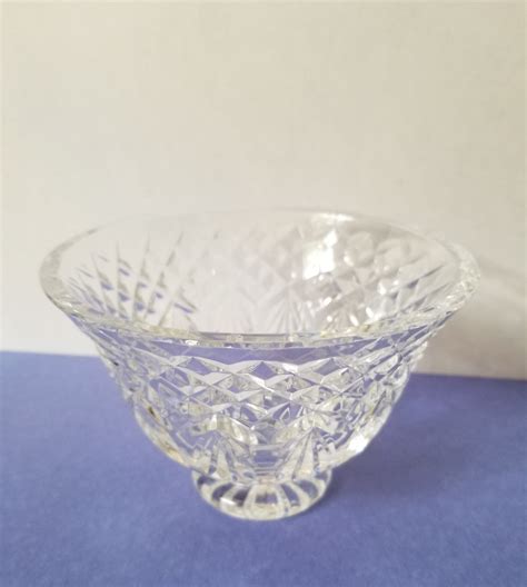 Crystal Bowl Pedestal Bowl Waterford Cut Crystal Mint Etsy