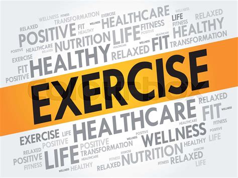 Exercise Word Cloud Fitness Stock Vector Colourbox