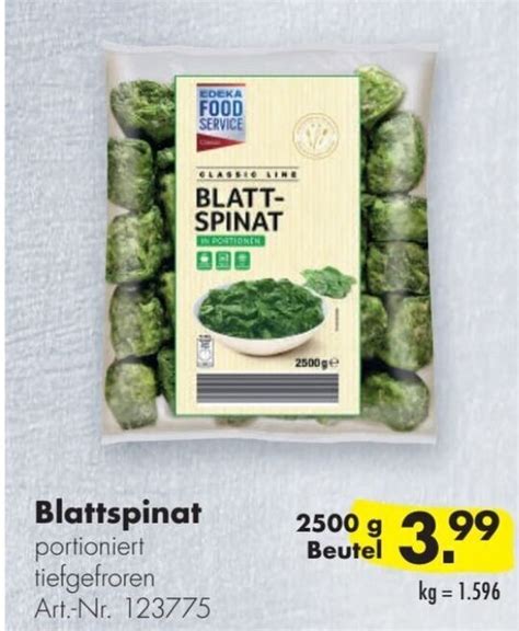 Edeka Food Service Blattspinat Kg Angebot Bei Handelshof