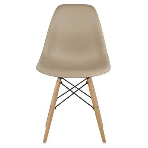 Kit 4 Cadeiras Decorativas Eiffel Charles Eames Nude Pés de Madeira Lyam Decor