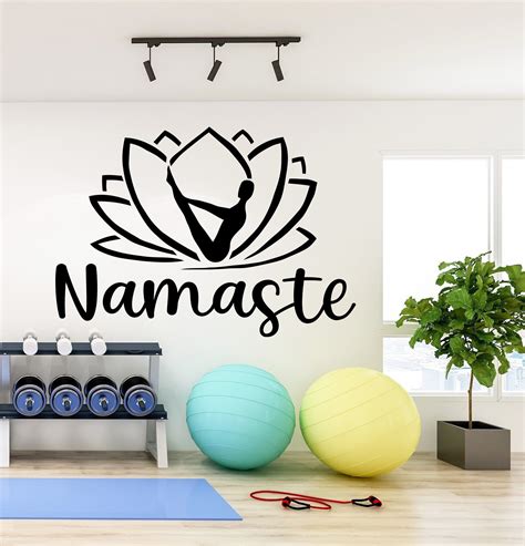 Yoga Wall Decal Meditaton Decal Yoga Wall Art Yoga Decor Namaste