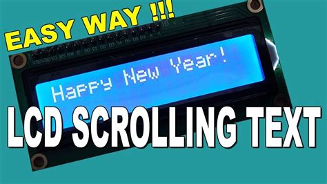 Lcd Scrolling Text With Arduino Tutorial Arduino Scrolling Text Arduino Programming