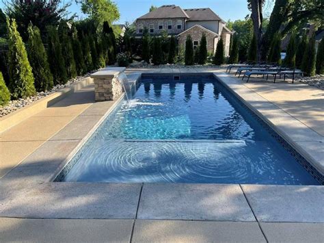 Inground Rectangular Pool, Pool with Spa Designs | Care Free