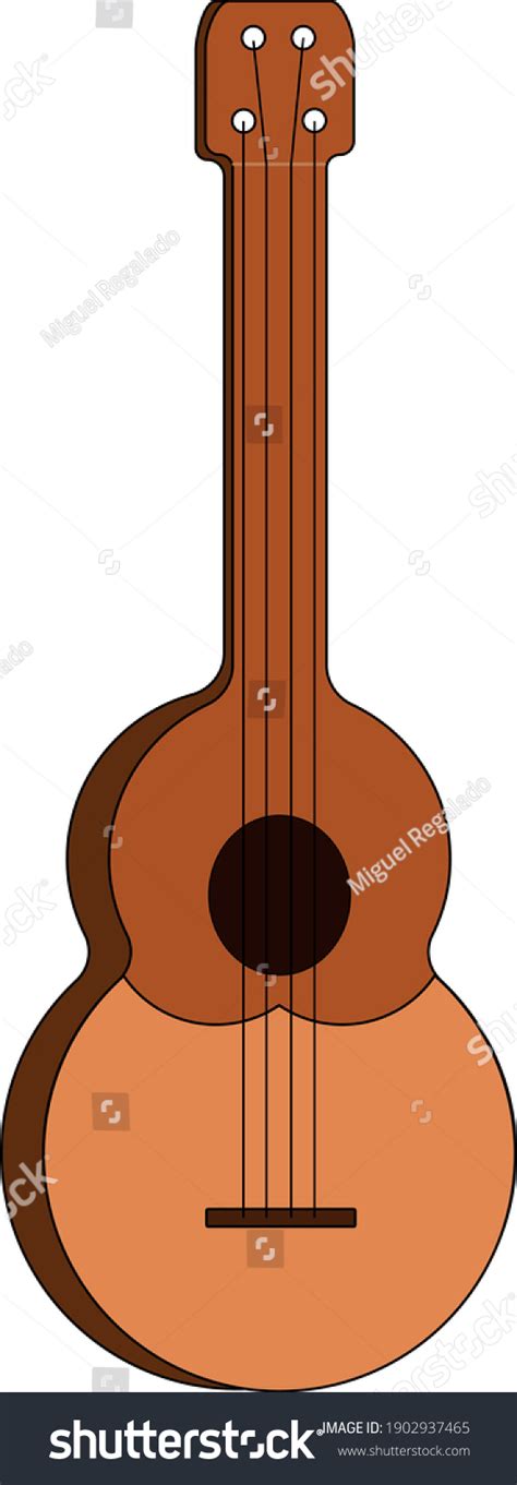 Cuatro Venezolano Typical Instrument Venezuela Stock Vector Royalty