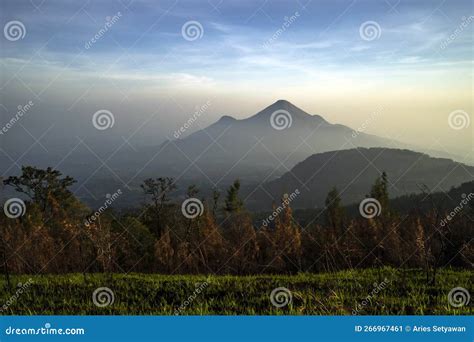 Sunrise View of Mount Penanggungan in East Java, Indonesia Stock Image - Image of cloudy ...