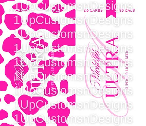 Michelob Ultra Oz Skinny Straight Tumbler Wrap Hot Pink Etsy
