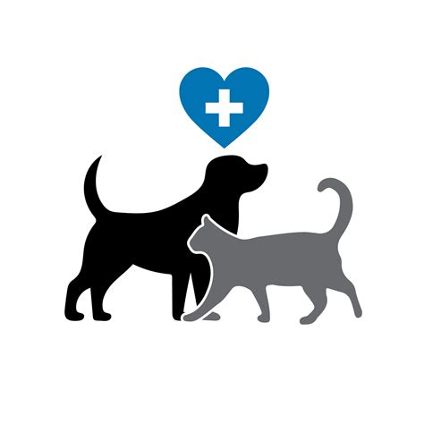 Veterinarian Icon With Blue Heart Pets And Cross 30556286 Vector Art