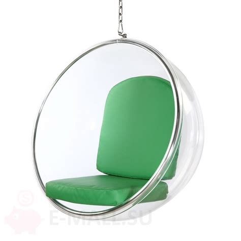 Кресло пузырь Bubble Chair, прозрачное подвесное размер 113 см, белый ...