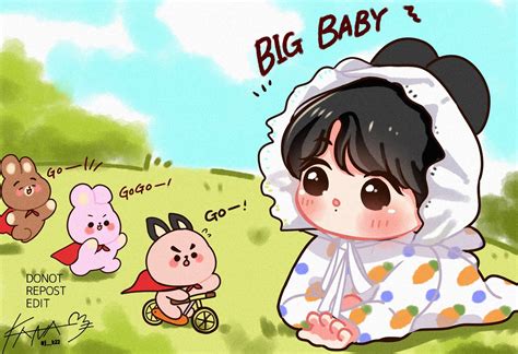 카나kana on Twitter Bts fanart Bts chibi Jungkook fanart