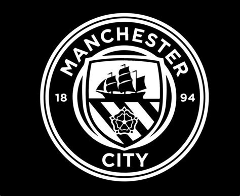 Manchester City Football Club Logo Symbol White And Black Design ...