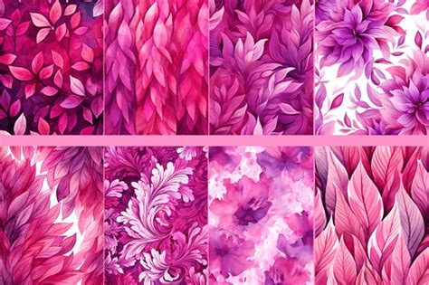 Magenta Patterns Graphic by Digital Art Studio · Creative Fabrica