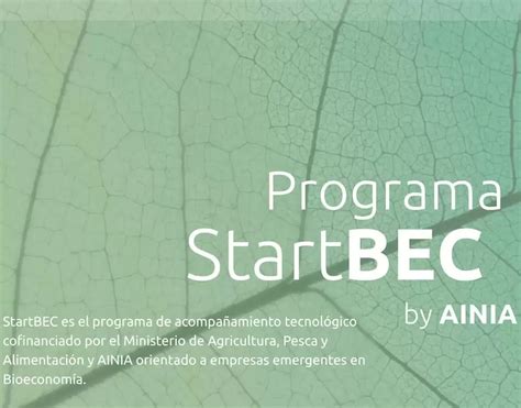 StartBEC busca startups de bioeconomía con impacto