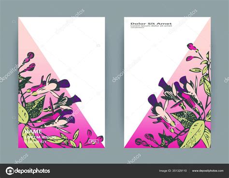 Botanical Diseño Tarjeta Invitación Boda Flores Hojas Color Rosa Fucsia