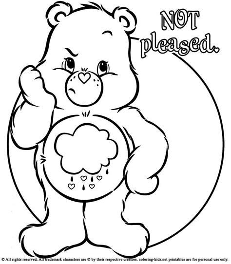 Grumpy Bear Coloring Page