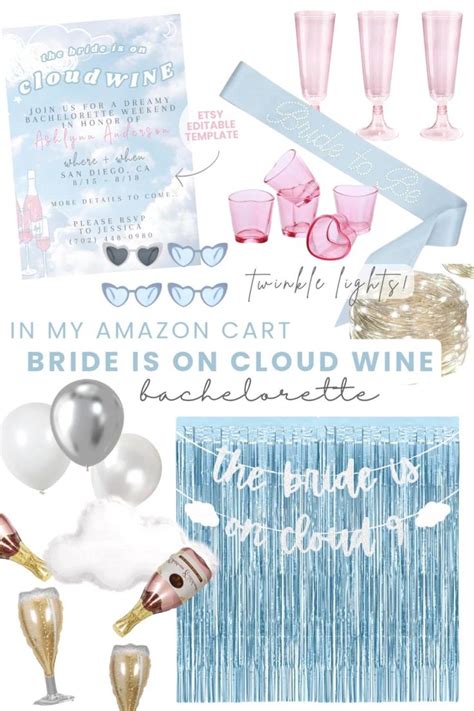 Bachelorette Theme Bride Is On Cloud Wine In 2024 Bachelorette Party