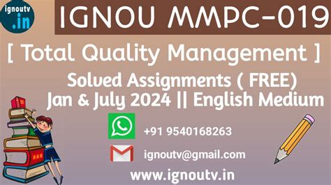 Ignou Mmpc Solved Assignment Jan July Free Ignou Mba