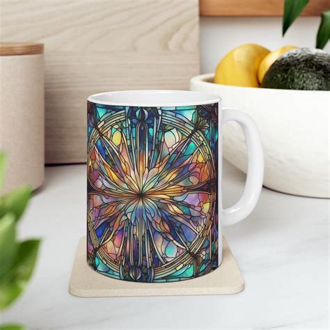 Stained Glass Design Mug Stained Glass Design Coffee Mug Stained