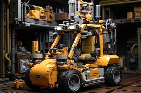 Premium AI Image | Forklift moving containers in the industrial load ...