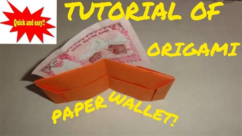 How To Make A Paper Wallet Origami Wallet Easy Origami Youtube