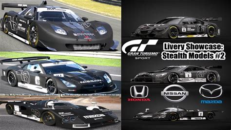 Gt Sport Livery Showcase Stealth Models 2 Youtube