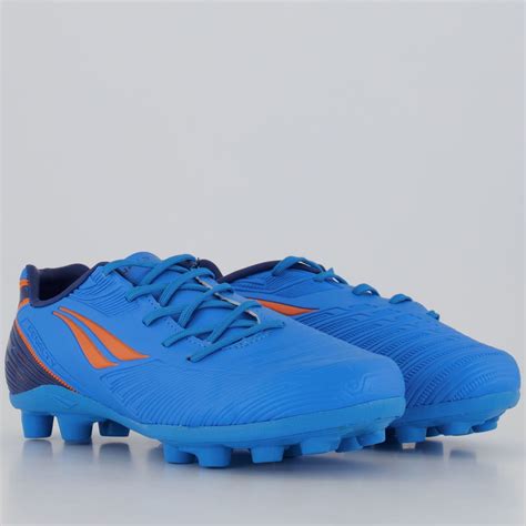 Chuteira Penalty Speed XX Campo Juvenil Azul E Laranja FutFanatics