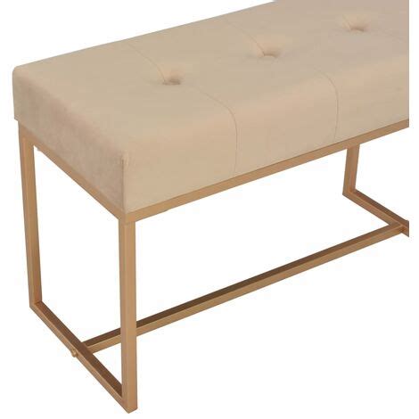 Panca 80 Cm In Velluto Beige