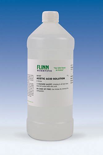 Acetic Acid Solution 6 M 1 L Flinn Scientific