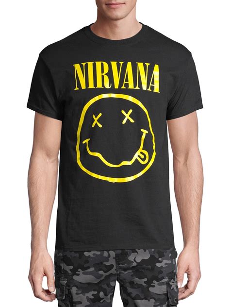 Nirvana Smiley Men's and Big Men's Graphic T-shirt - Walmart.com