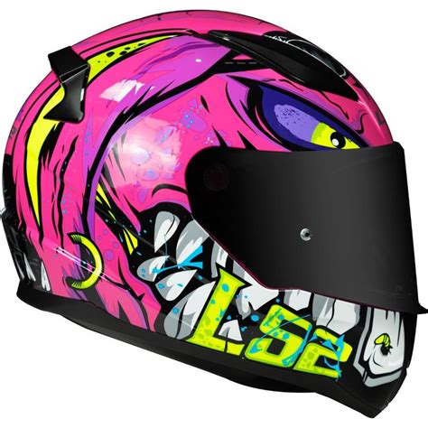 Capacete Ls Ff Rapid Badass Roxo Grid Motors