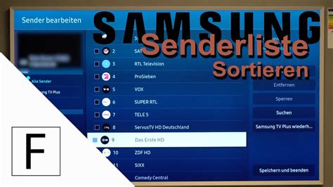 Tutorial Fernseher Einstellen Samsung TV Senderliste 45 OFF