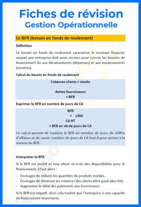 Cours et fiches de révisions pour le BTS MCO Réussir son BTS