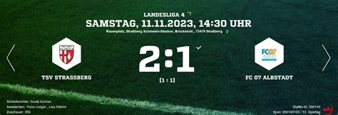 Landesliga Württemberg TSV Straßberg FC 07 Albstadt 2 1 1 1 FC