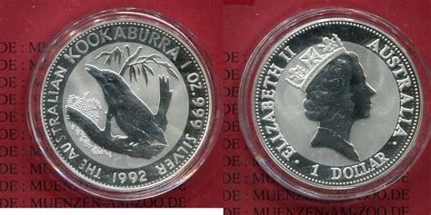 Australien Australia 1 Dollar Kookaburra Australien 1 Unze Silber 2001