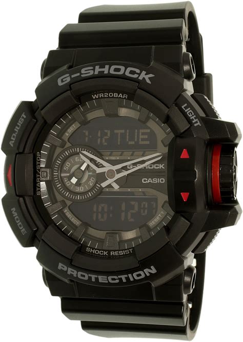 Men S G Shock GA400 1B Black Resin Quartz Sport Watch Walmart