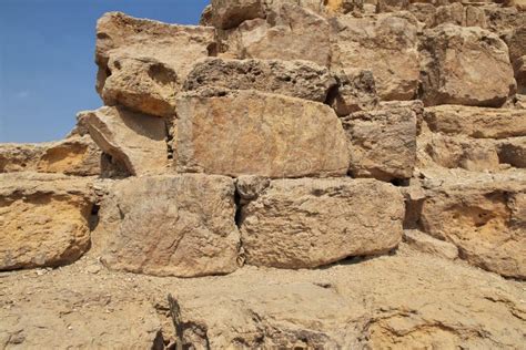 Pyramids in Dahshur, Sahara Desert, Egypt Stock Photo - Image of stone ...