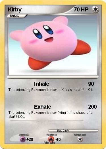 Pokémon Kirby 1918 1918 Inhale My Pokemon Card