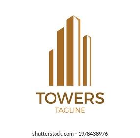 Towers Vector Logo Template Design Stock Vector (Royalty Free ...