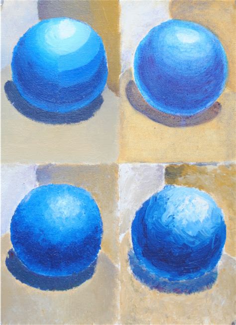 Objective Create An Acrylic Painting Of Spheres Using Four Different