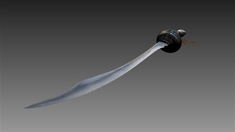 3ds max ancient scimitar sword