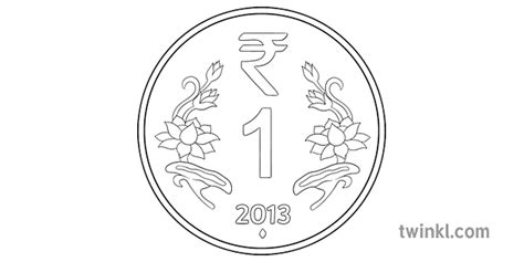 1 Rupee Coin Object Indian Rupees Currencies Around The World Display