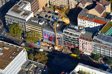 Berlin von oben Lückenbebauung entlang der Mehrfamilienhaus Wohnhaus