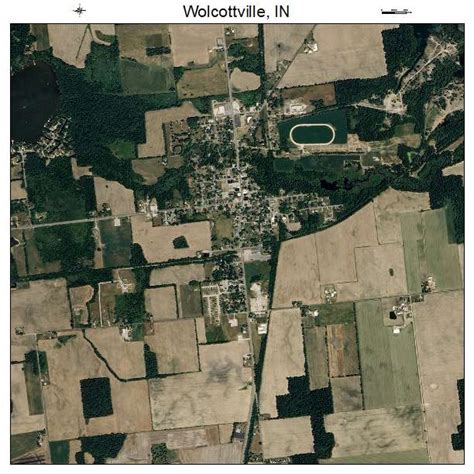 Aerial Photography Map of Wolcottville, IN Indiana