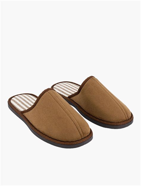 Shop Woolworths Tan Faux Suede Mule Slippers For Men From Za